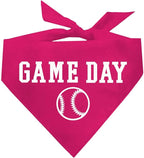 Game Day Dog Bandana | 100% Cotton Adjustable Triangle | Made in USA | Baseball| Sports | Biggest Fan | Game Day | Hot Pink, X-Small (1054)
