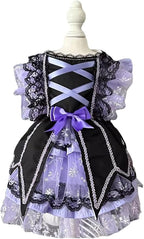 Furbabycare® Elegant Sweet Fashion Puppy Dog Blingbling Princess Skirt Pet Dog Lace Cake Camisole Tutu Dress B-Purple XLL