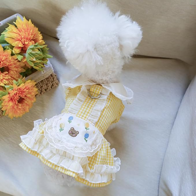 Furbabycare® Elegant Sweet Fashion Puppy Dog Blingbling Princess Skirt Pet Dog Lace Cake Camisole Tutu Dress G-Bear X-Small