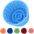 Dog Slow Feeder Lick Bowl, Non-Slip Licking Treat Dispenser, Slow Feeder Dog Bowls for Small Medium Large Breed Dogs, Anxiety Relief & Anti-Choking, BPA Free Silicone (Light Blue, 1.6 Cup)