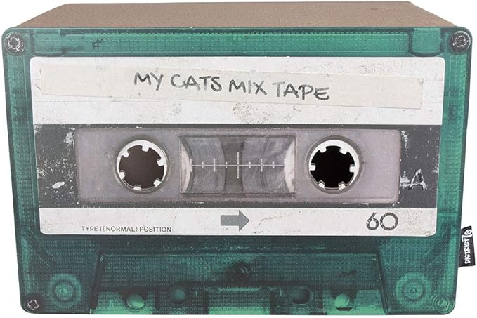 Mixtape Cardboard Cat Scratcher, Large (54 x 31 x 35 cm), Emerald