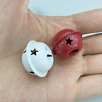 Pack of 50 Small Bells for Crafts, 1 Inch Red and White Jingle Bells Little Bells for Crafting Dog Training Doorbell Cat Collar Christmas Tree Wedding Decorations (Red and White)
