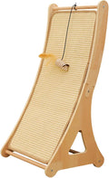 Cat Scratch Pad - Interactive Furniture Protector Cat Toy - Sisal Scratching Ramp with Toy Ball | for Indoor Home Living Room Pets Kittens Rabbits Puppy Corner Floor