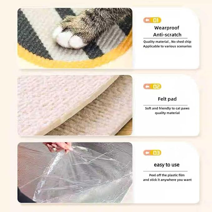 Cute Cat Scratching Mat Christmas Tree Wall Cat Scratcher for Indoor Cat Scratch Pads,Anti Scratch Furniture Protector,Self Adhesive for Couch,Door,Sofa,Funny Christmas of Gifts for Cat Lover