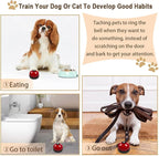 2 Pack Dog Door Bells, Dog Doorbell to go Outside Puppy Train Bell for Dogs to Ring to go Potty, Puppy Toilet Training Bell Jingle Bells for Door Knob (Red)