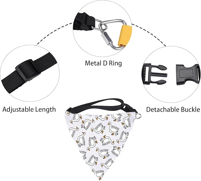JXGZSO 1 Piece Silly Goose Triangle Dog Bandana Meme Goose Duck Merchandise (Silly Goose DB)