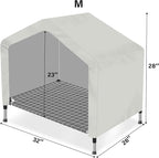 Elevated Dog House for Outdoor or Indoor - Waterproof Dog Tent Cat House, Dog Sunshade Tent, Pet House with Removable Cover, Suitable for Medium Cats Dogs