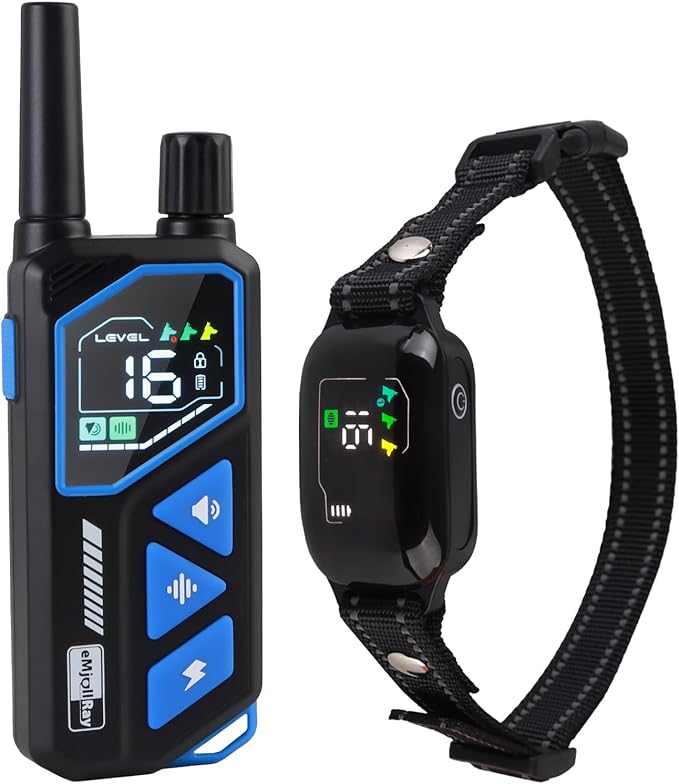 Remote Dog Training Collar Rechargeable IPX7 Waterproof with Beep Vibration & LED Flash Modes 3300ft Range for Small Medium Large Dogs