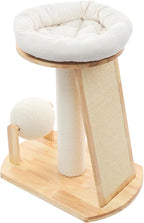 Multifunctional Cat Tree, Wooden Cat Tree Tower with Space Capsule and Scratcher, Cats Climbing Tower Set for Cats Climbing, Scratching, Sleeping, Exercising (Style 01)