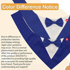 Dog Wedding Bandana, Formal Dog Tuxedo Adjustable Pet Collar with Bow, Small, Medium and Large Wedding Clothing, Birthday Gifts for Dogs (Small, Blue)
