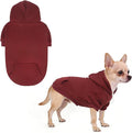 KOOLTAIL Dog Hoodie for Large Medium Small Dogs,Soft&Warm Pet Sweater with Leash Hole and Pocket Boy Girl,Puppy Fall Winter Jacket Clothes,French Pitbull Cold Weather Coat Sweatshirt,Deep Red S