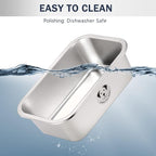 Stainless Steel Dog Bowls for Large Dogs, High Capacity Metal Dog Food Bowls, Food and Water Bowl for Large, X-Large, and Big Dogs 2.65 Gallons