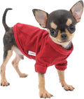 LOPHIPETS 100% Cotton Dog Tee Shirt for Small Dogs Teacup Chihuahua Yorkie Puppy Clothes-Red/XXS