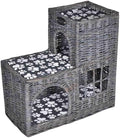 Willow Cat Tree for Cats and Small Dogs, Polyester Medium Lightweight Design with Scratch-Resistant Surface and Comfortable Cushions, Indoor and Outdoor Use, Durable