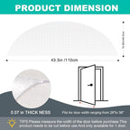 Uross Semi-Circular Carpet Protector for Pets 1PCS, Plastic Cat Carpet Protector for Doorway, Cat Scratch Protector Mat, Cat Ripping Up Under Door Carpet Scratch Stopper