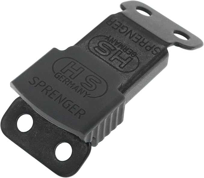 Sprenger Herm Black Stainless Steel ClicLock Buckle Quick Release Fastener for Dog Training Prong Collar for Small Medium Large Dogs Made in Germany (4.0mm, Black Jacket)