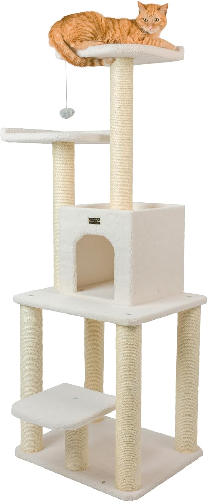 Armarkat B6203 Classic Real Wood Cat Tree, Five Levels With Condo and Two Perches