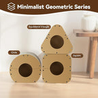Cat Scratcher House, Cozy Cardboard Design, Safe and Secure for Kittens, Eco-Friendly,Plain Board (Square)