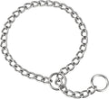TagME Chain Choke Collar for Dogs, Adjustable Weather Proof Necklace for Medium Large Dogs, Alloy Steel Pet Training Collar