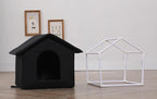 Outdoor Cat House Cat House for Outdoor and Indoor Use - Waterproof Shelter for Cats, Dogs, and Feral Animals (Black cat House, Medium)