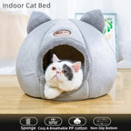 Cat Beds for Indoor Cats, Cozy Cat Cave Bed Dog House Cats Tent with Removable Cushion Pillow, Soft Warm Pet House Puppy Bed, Cute Pet Nest for Kitten Small Dog (Pink, XL-15.75x15.75x15.75 Inches)