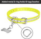 PaiPaitek Dog Shock Collar Replacement Strap 2-Pack - Compatible with Jugbow, Garmin, Patpet | 3/4 Inch Adjustable TPU Collar for Dogs | Waterproof & Reflective Design for Training, Walking