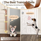Leather Dog Bells, Puppy Potty Training Bell Dog Doorbell Potty Train Dog Bell for Potty Training Door Bells for Dogs to Ring to Go Outside Jingle Bells (Leather Brown, Bone New 1 PCS)