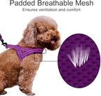 Plutus Pet No Pull Dog Harness with Breathable Mesh Padded, Adjustable Reflective Escape Proof Dog Harness, Quick Fit Dog Vest Harness for Small Medium Large Dogs(XS, Purple)