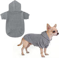 KOOLTAIL Dog Hoodie for Large Medium Small Dogs, Soft and Warm Pet Sweater with Leash Hole and Pocket Boy Girl, Puppy Fall Winter Jacket Clothes, French Pitbull Cold Weather Coat Sweatshirt, Grey S