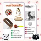 Kitty Kurlz Cat Toy - Interactive Cat Scratcher Set with Flexible Cardboard Accordion, Plush Mouse & Magic Organ Toy - 3-Pack Entertainment Bundle for Indoor Cats