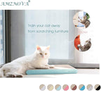 AMZNOVA Cat Scratcher Rescratch Cat Scratching Board, Scratching Pad with Catnip for Indoor, Flat Cardboard Scratcher Scratch Board for Kitten, Extra Wide, Baby Blue