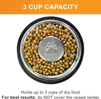 Neater Pet Brands Stainless Steel Slow Feed Bowl - Non-Tip & Non-Skid - Stops Dog Food Gulping, Bloat, Indigestion, and Rapid Eating (3 Cup)