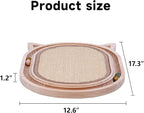 Cat Scratcher Sisal Scratching Pad Toy with Ball Track Wooden Interactive for Indoor Physical Exercise Kitty Medium Kitten Spring Chasing Hunting Mental Bored Adult Enrichment Toys Post