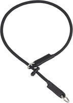 Martingale Dog Collar, 5/16” High-Strength Nylon Rope Slip Collar with Spring-Loaded Adjustable Stopper for Small, Medium & Large Dogs(Black, 26 inch)