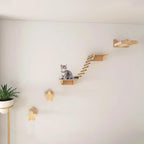 Cat Climbing Frame Bridge Cat Ladder Sisal Rope Cat Tree Tower Use for Cage Pet Furniture Toys ﻿ (Wood, 20in, 1)