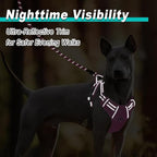BARKBAY Dog Harness No Pull Mesh for Large Dogs - Adjustable, Reflective, Comfortable, No Choke, Heavy-Duty - Perfect for Outdoor Training, Walking, and Hiking - Strong & Durablee - XL & Pink Mesh