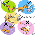 CHIWAVA 3 Pack 3.2'' Squeak Latex Puppy Toy Cute Standing Animal Sets Pet Interactive Play for Small Dogs Assorted Color