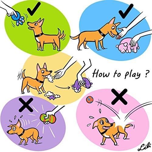 CHIWAVA 3 Pack 3.2'' Squeak Latex Puppy Toy Cute Standing Animal Sets Pet Interactive Play for Small Dogs Assorted Color