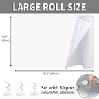 KEYIDE 197"X12" Cat Scratch Furniture Protector from Cats Scratching Claws, Thicken Self-Adhesive Plastic Cover Couch Corner Protectors Guards Deterrent for Sofa Door Chair Table Leg