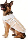 Namsan Large Dog Coat for Winter, Fleece Dog Jackets with Leash Hole Large Breeds, Warm Doggie Coats for Large Dogs, Dogs Vest with Adjustable Magic Tape, Easy to Wear, XL