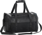 Fashion Dog Carrier Pet Carrier Airline Approved Cat Carrier for Small Dogs Cats Under 15 Lbs, Vegan Leather Collapsible Soft Sided Travel Puppy Carrier