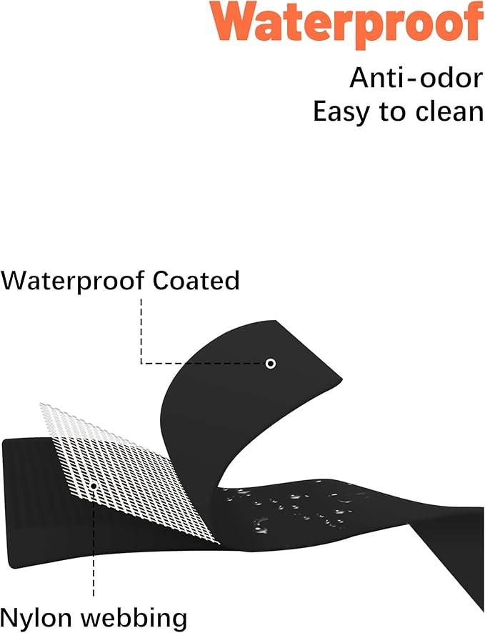 Waterproof Martingale Collar for Dogs,Easy to Clean Dog Collars with Safety Quick Release Buckle,Rubber Collar for Medium Large Dogs Walking Training (Black, L (19.6-25.9inch))