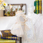 Fashion Sweet Puppy Dog Blingbling Princess Skirt Pet Dog Lace Cake Camisole Tutu Dress F-Champagne S