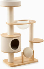 Generic Cat Tree Tower Integrated Wood Cat Nest Climbing Frame with Scratching Post Cats House Pet Toy Pet Supplies Climbing Frame
