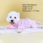 KYEESE Dog Pajamas Velvet Dog Pajamas Medium Sized Dogs Soft Dogs Clothes Pjs with Pink Unicorn Pattern Stretchy Pet Jammies Coat Comfy Pet Onesie Costume, 2X-Large