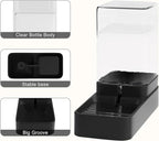 Automatic Cat Feeder and Water Dispenser in Set with Pet Food Bowl,Gravity Dog Waterer and Food Feeder for Small Medium Dog Cat Puppy Kitten Large Capacity(3.3L,Black)