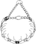 Herm Sprenger Chrome Plated Ultra-Plus Prong Dog Collar with Two O-Rings – Anti Pull Pet Pinch Training Tool, Made in Germany (23in x 3.2mm, Neck Size up to 19in)