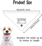 Dog Wedding Engagement Bandana Apparel & Accessories My Humans are Getting Married! Pet Dog Bandana Scarf Wedding Photo Prop Outfit Funny Engagement Party Decorations Gifts