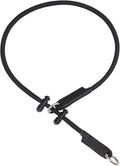 Martingale Dog Collar, 5/16” High-Strength Nylon Rope Slip Collar with Spring-Loaded Adjustable Stopper for Small, Medium & Large Dogs(Black, 26 inch with 2 stoppers)
