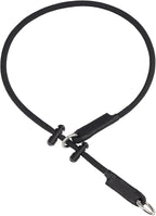 Martingale Dog Collar, 5/16” High-Strength Nylon Rope Slip Collar with Spring-Loaded Adjustable Stopper for Small, Medium & Large Dogs(Black, 26 inch with 2 stoppers)